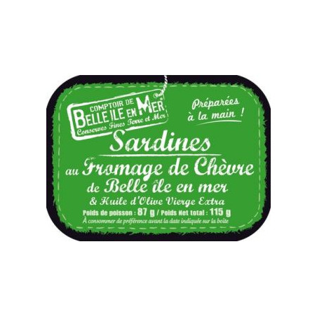 Sardines au fromage de chévre de Belle-Ile