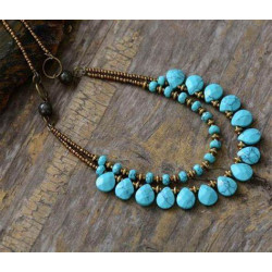 COLLIER EN AMAZONITE