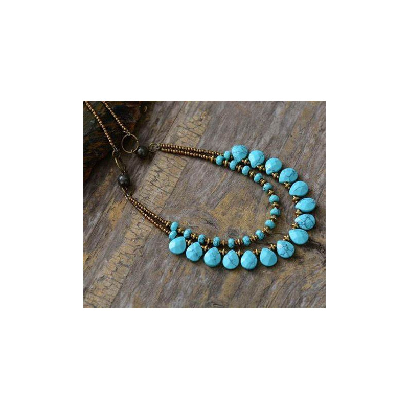 COLLIER EN AMAZONITE